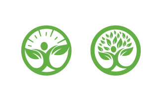 Healthy life Human character logo sign illustration v.231