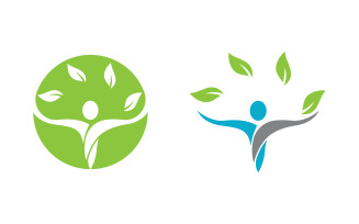 Healthy life Human character logo sign illustration v.234