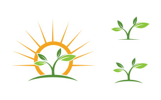 Nature leaf ecology vegan concept Logo illustration v.102