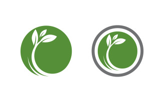 Nature leaf ecology vegan concept Logo illustration v.103