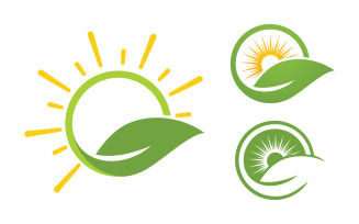 Nature leaf ecology vegan concept Logo illustration v.104