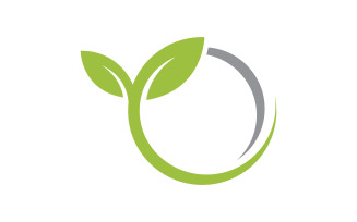 Nature leaf ecology vegan concept Logo illustration v.96