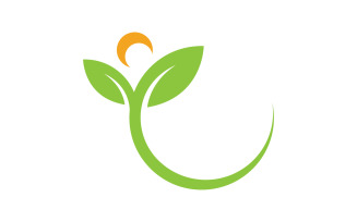 Nature leaf ecology vegan concept Logo illustration v.98