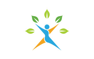 Nature leaf ecology vegan concept Logo illustration v.99