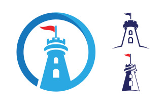 Castle vector illustration icon Logo Template design v.1