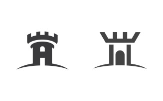 Castle vector illustration icon Logo Template design v.2