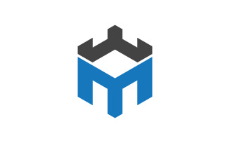 Castle vector illustration icon Logo Template design v.4