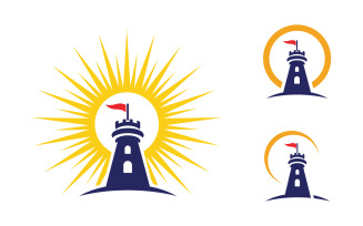 Castle vector illustration icon Logo Template design v.6