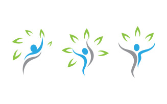 Healthy life Human character logo sign illustration v.232