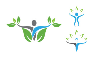 Healthy life Human character logo sign illustration v.235