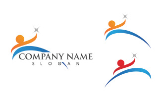 Healthy life Human character logo sign illustration v.237