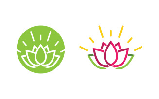 Lotus Logo Beauty Salon Cosmetic skincare vector icon design v.74