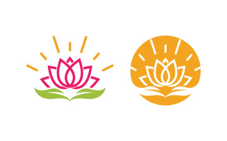 Lotus Logo Beauty Salon Cosmetic skincare vector icon design v.75