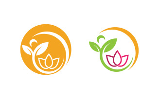Lotus Logo Beauty Salon Cosmetic skincare vector icon design v.76