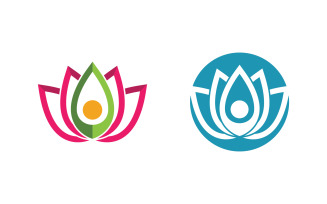 Lotus Logo Beauty Salon Cosmetic skincare vector icon design v.77