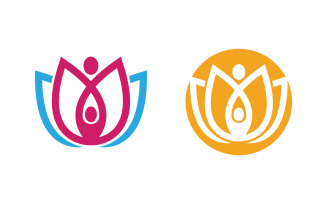 Lotus Logo Beauty Salon Cosmetic skincare vector icon design v.78