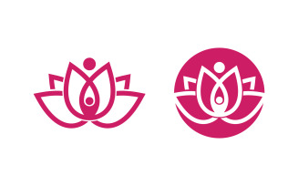 Lotus Logo Beauty Salon Cosmetic skincare vector icon design v.79
