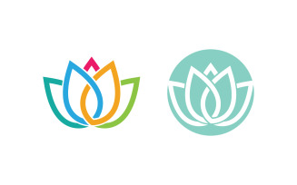 Lotus Logo Beauty Salon Cosmetic skincare vector icon design v.80