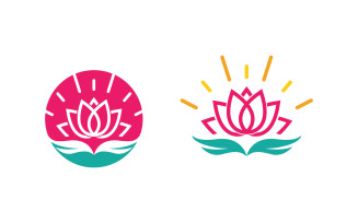 Lotus Logo Beauty Salon Cosmetic skincare vector icon design v.83