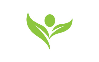 Nature leaf ecology vegan concept Logo illustration v.97