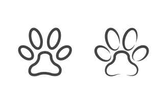 Paw Logo Pet Animal vector illustration design v.1