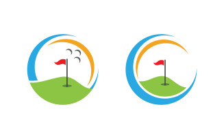 Sport Golf Vector icon Logo design illustration Template v.12