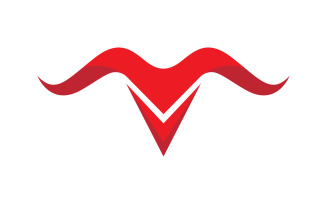 Taurus Horn Logo Template vector icon illustration design v.21