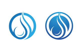Water drop Plumbing Logo Template vector illustration v.85