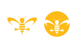 Animal cute Bee vector icon illustration design template vv.2