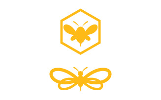 Animal cute Bee vector icon illustration design template vv.3