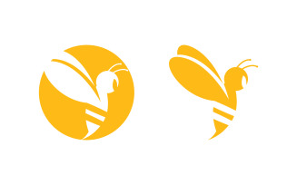 Animal cute Bee vector icon illustration design template vv.4