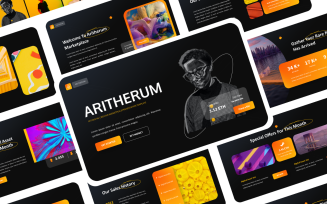 Arithium NFT & Blockchain Powerpoint Template