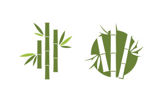 Bamboo vector icon Logo illustration design template vv.1