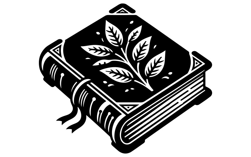 Book silhouette design art illustration Illustration