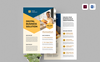 Business Flyer Template | Microsoft Word & Adobe Indesign