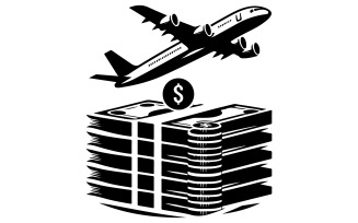 Money silhouette design art illustration