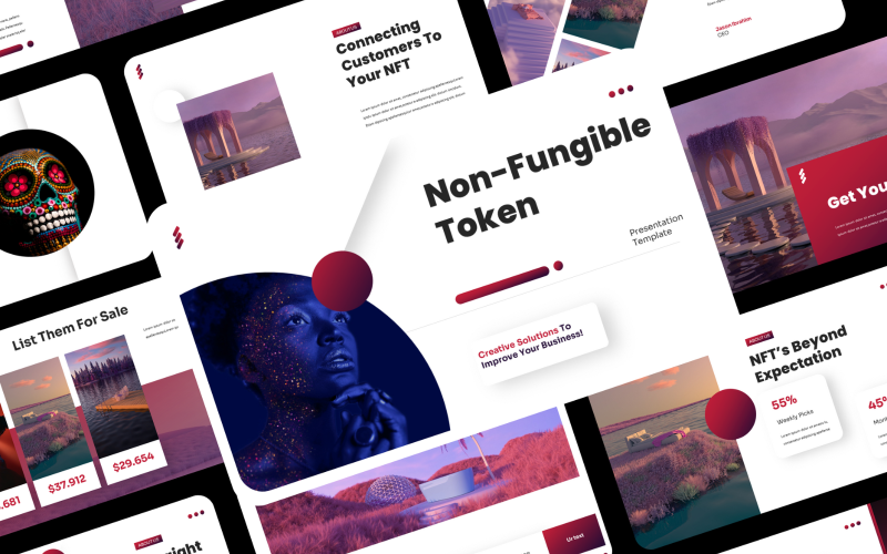 NFT powerpoint technology presentation template PowerPoint Template