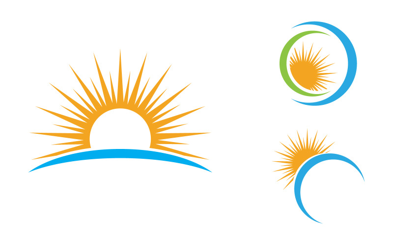 Sun Light Ray Vector illustration Icon Template v.11 Logo Template