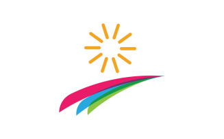 Sun Light Ray Vector illustration Icon Template v.14
