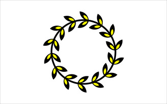 Black Laurel Wreath Vector Leaf Design