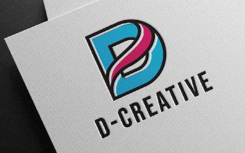 D Letter Alphabet Creative Business Swoosh Company Logo Template