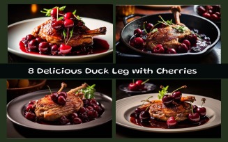Delicious Duck Leg with Cherries