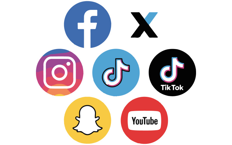 social media app logo icon Illustration