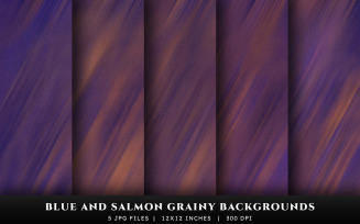 Blue and Salmon Grainy Texture Backgrounds