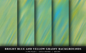 Bright Blue and Yellow Grainy Texture Backgrounds
