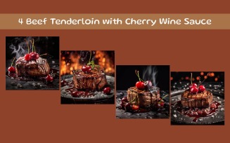 Beef Tenderloin with Cherry Wine Sauce