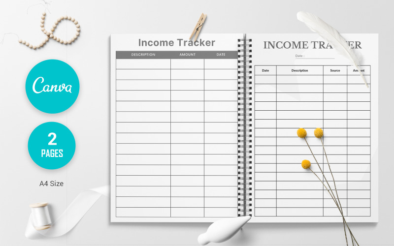 Canva Income Tracker Planner