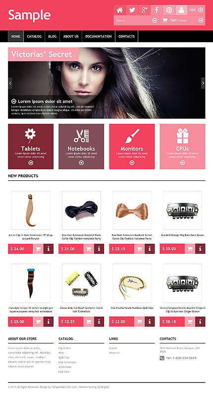 Free sample Shopify template