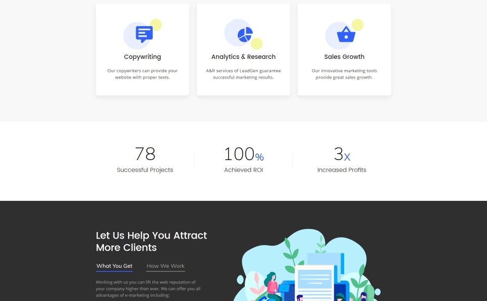 Free HTML5 Theme for Marketing Agency