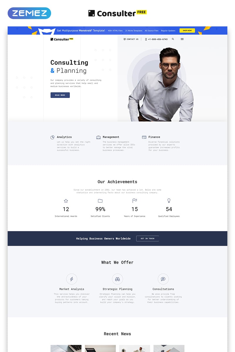 Free HTML5 Theme for Consulting Firm